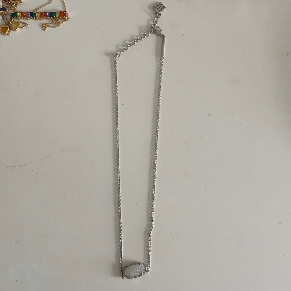 White drusy Kendra Scott necklace